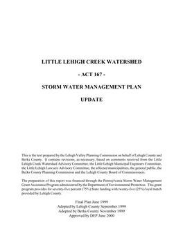 Little Lehigh Creek Watershed