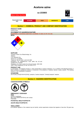 Acetone Azine