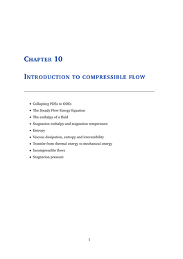 Chapter 10 Introduction to Compressible Flow