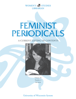 Feminist Periodicals a Current Listing of Contents