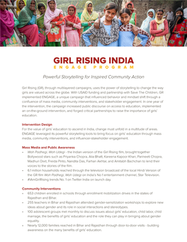 Girl Rising India Engage Program