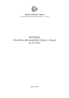 Osnova Ročenky FPF 2007