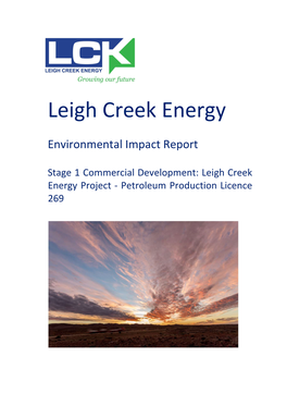 Leigh Creek Energy