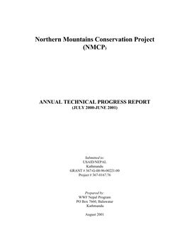 Northern Mountains Conservation Project (NMCP)