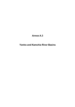 Annex A.3 Yantra and Kamchia River Basins