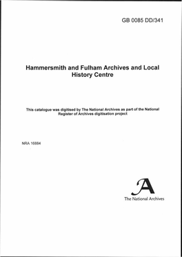 GB 0085 DD/341 Hammersmith and Fulham Archives and Local History