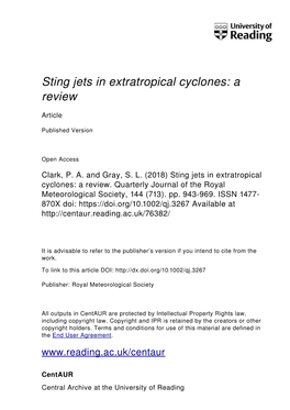 Sting Jets in Extratropical Cyclones: a Review