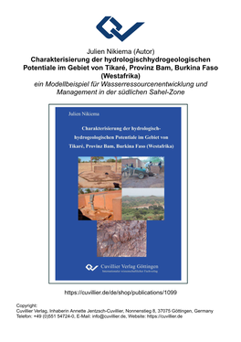 Charakterisierung Der Hydrologischhydrogeologischen