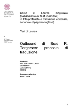 Proposta Di Traduzione