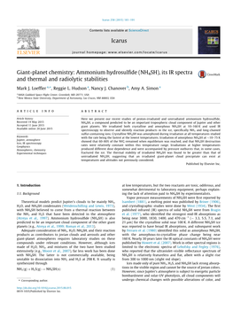 Giant-Planet Chemistry: Ammonium Hydrosulfide (NH4SH), Its IR