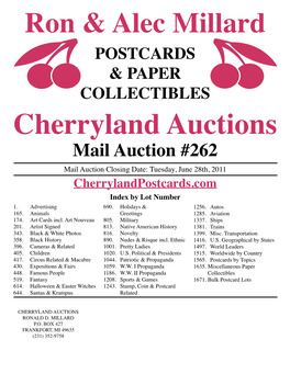 POSTCARDS & PAPER COLLECTIBLES Cherryland