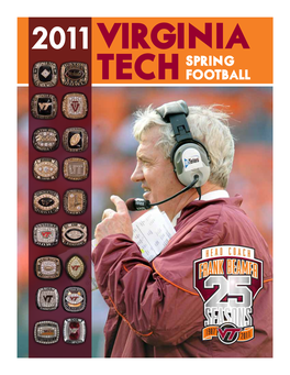 Virginia Tech Media Information Itinerary: Spring Practice Is Scheduled to Run from March 30 Through April 23