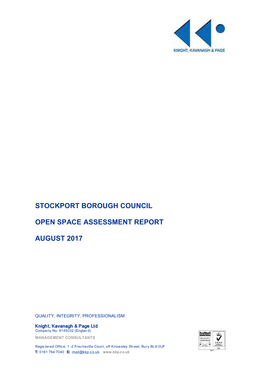 Stockport Open Space Assessment