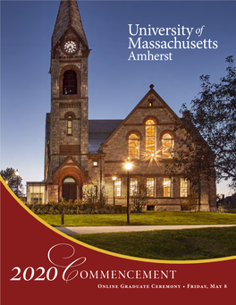 Umass Amherst 2020 Graduate Commencement Program