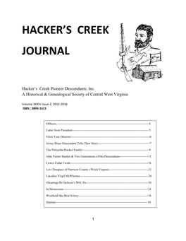 Hacker's Creek Journal