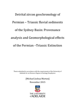 Triassic Fluvial Sediments of the Sydney Basin: Provenance Analysis and Geomorphological Effects of the Permian –Triassic Extinction