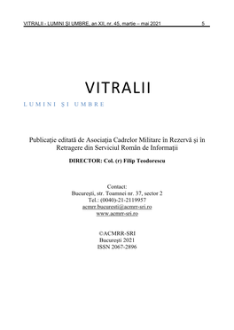 Vitralii – Lumini Și Umbre” – Prezență Și Ecouri