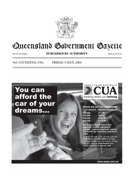 Queensland Government Gazette