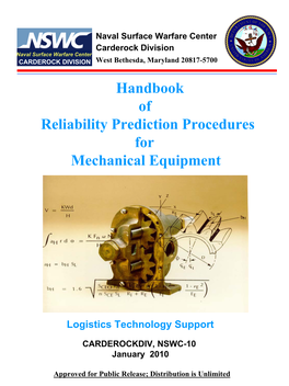 Handbook of Reliability Prediction Procedures for Mechanical Equipment