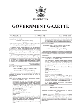 Government Gazette, 5Th March, 2021 167