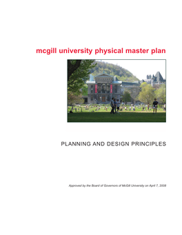 Physical Master Plan: Planning and Design Principles (2008)