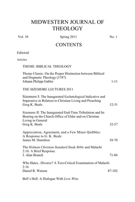 Midwestern Journal of Theology