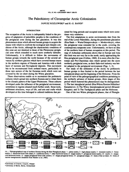 The Palaohistory of Circumpolar Arctic Colonization