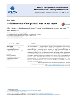 Trichilemmoma of the Perioral Area – Case Report