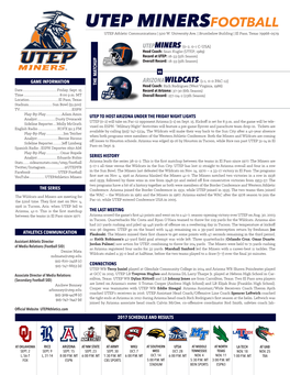 UTEP MINERSFOOTBALL UTEP Athletic Communications | 500 W