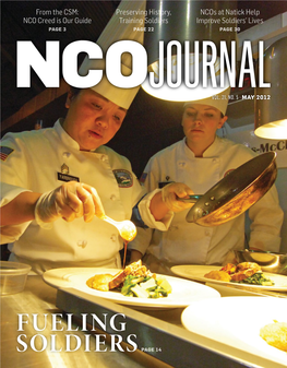 FUELING SOLDIERS PAGE 14 the Official Magazine of NCO Professional Development