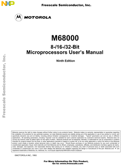 M68000 8-16-32-Bit Microprocessors User's Manual