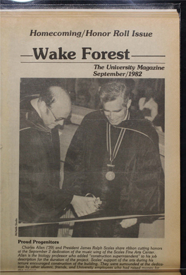 Wake Forest: the University Magazine Williford Luter Sigel Siegel Four Receive Distinguished Alumni Awards