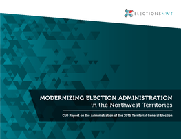 Report of the Chief Electoral Officer on the Administration of the 2015