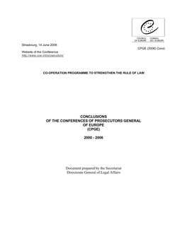 Document Prepared by the Secretariat Directorate General of Legal Affairs 2