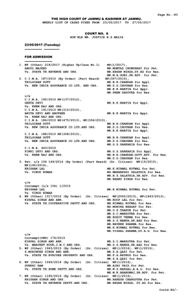 The High Court of Jammu & Kashmir at Jammu