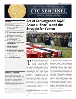 Arc of Convergence: AQAP, Ansar Al-Shari`A and the Struggle for Yemen