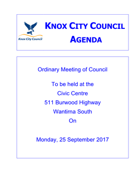 Knox City Council Agenda