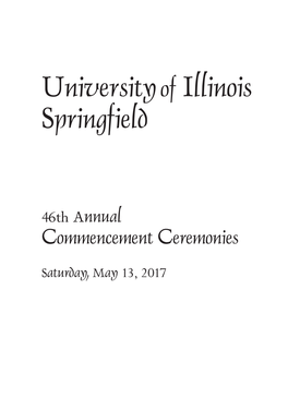 2017 Singles Commencement