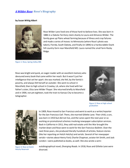 A Biography of Rose Wilder Lane