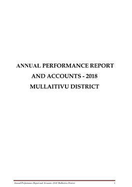 2018 Mullaitivu District