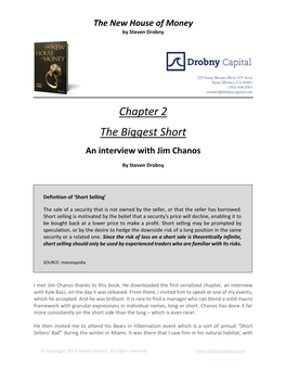 Chapter 2 the Biggest Short an Interview with Jim Chanos