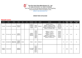 Top One Auto Parts Manufactory Co., Ltd Renault Series