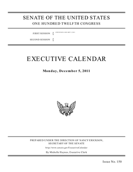 Executive Calendar