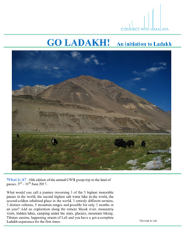 GO LADAKH! an Initiation to Ladakh