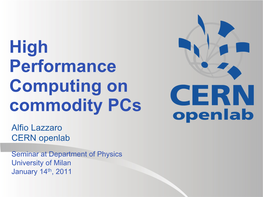 High Performance Computing on Commodity Pcs