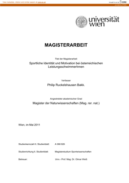 Magisterarbeit