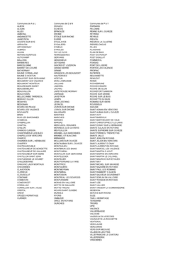 0 Liste Des Communes Du Zonage De Derogation Levee Derobees