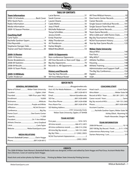 Table of Contents Quick Facts