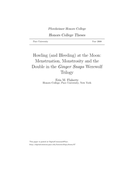Menstruation, Monstrosity and the Double in the Ginger Snaps Werewolf Trilogy