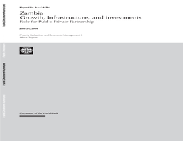 1. Infrastructure, Growth, and Investment Needs in Zambia